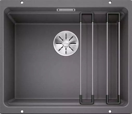 Chiuveta de bucatarie Etagon 500 522228, silgranit Gri Piatra, 530 x 460 mm, Blanco